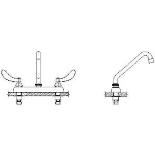Delta 26C3244-S8 Two Handle Cast Deck-Mount Faucet