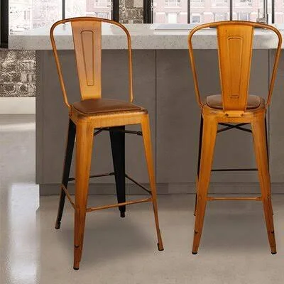 Williston Forge Kennett Metal 30x22 Bar Stool