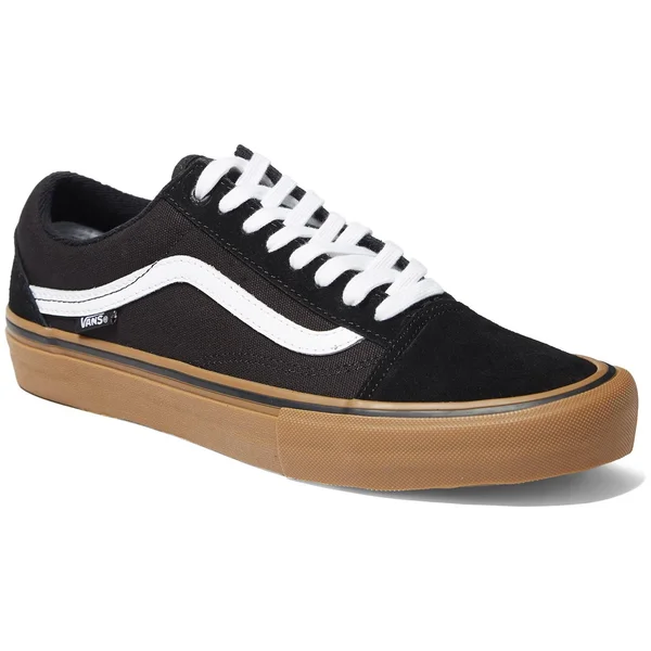 Vans Old Skool Pro Shoes Black/White/Medium Gum 10.5