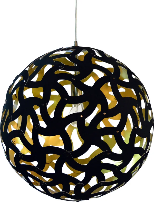 Dainolite Tondero Pendant Light Black, Gold - TON-221P-698
