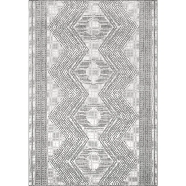 nuLOOM Light Gray Ranya Indoor/Outdoor Rug 6&7x22x9&