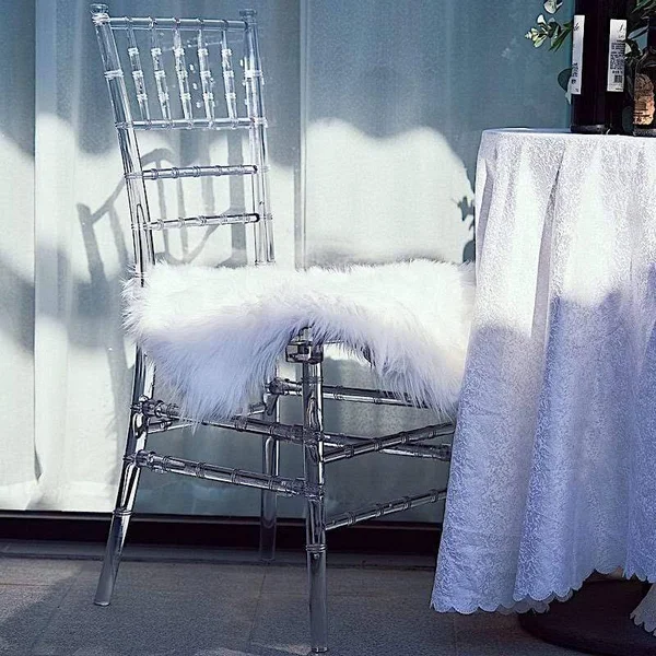 4 Clear 36 in Tall Acrylic Transparent Chiavari Chairs