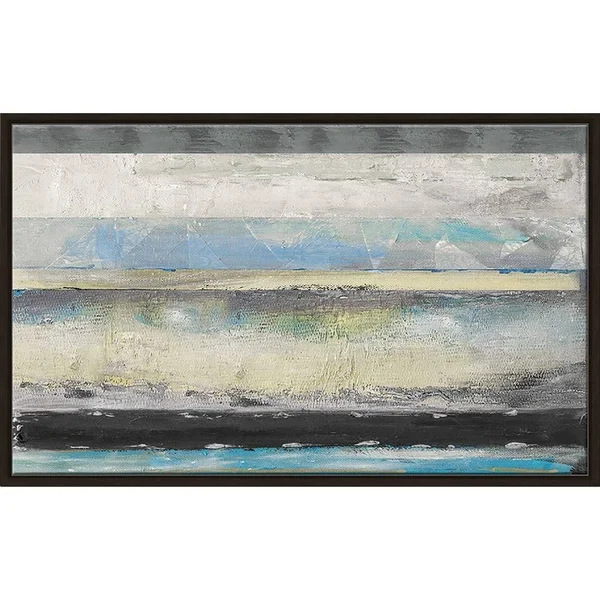 Stratis II by Tava Studios Print on Canvas in Floating Frame - Gray - 31.5x22 H x 51.5x22 W x 2x22 D