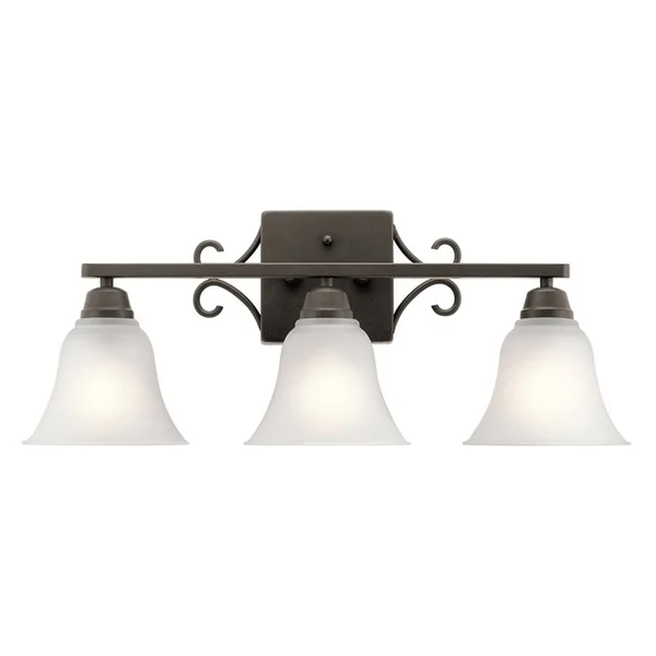 Kichler 45940OZL18 Bixler LED 3-Light Bath Vanity in Olde Bronze