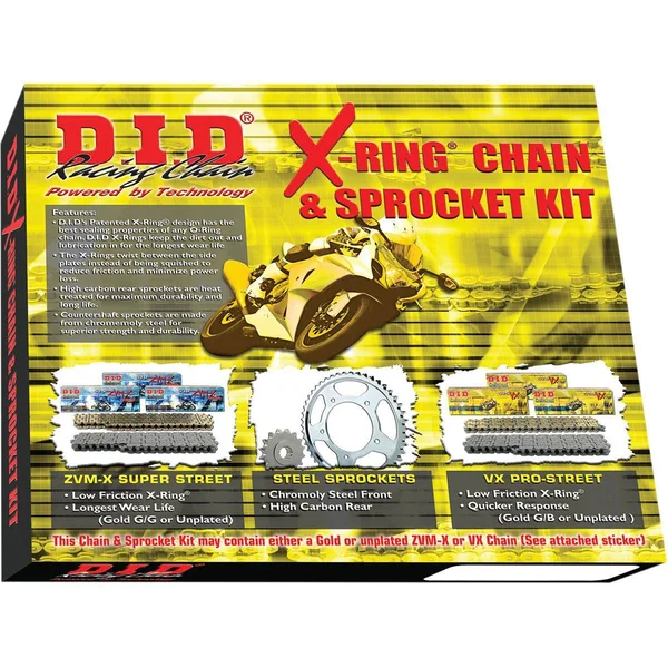 D.I.D DKS-013G X-Ring Chain and Sprocket Kit