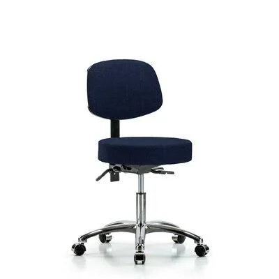 Symple Stuff Sarina Height Adjustable Lab Stool, Blue