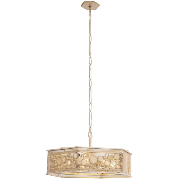Varaluz 293P09ZG Fascination Zen Gold Nine Light Pendant