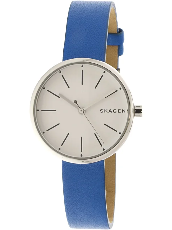 Skagen Women's Signature Blue Leather Band Watch SKW2597