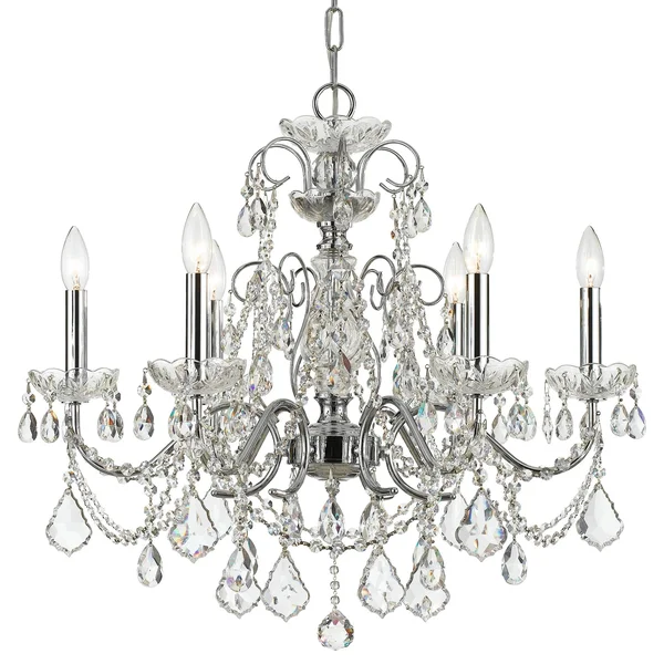 Crystorama 3226-CH-CL-I Imperial 6 Light Crystal Chrome Chandelier