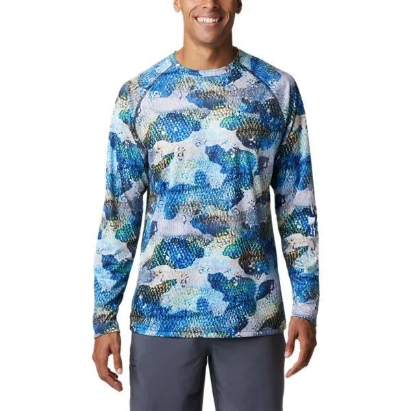 Columbia Men's Super Terminal Tackle Long Sleeve Shirt - Large, Blue