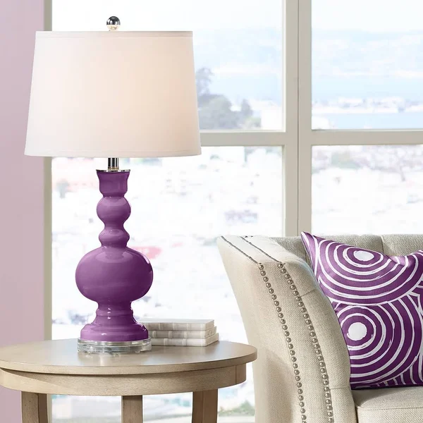 Color + Plus Kimono Violet Apothecary Table Lamp