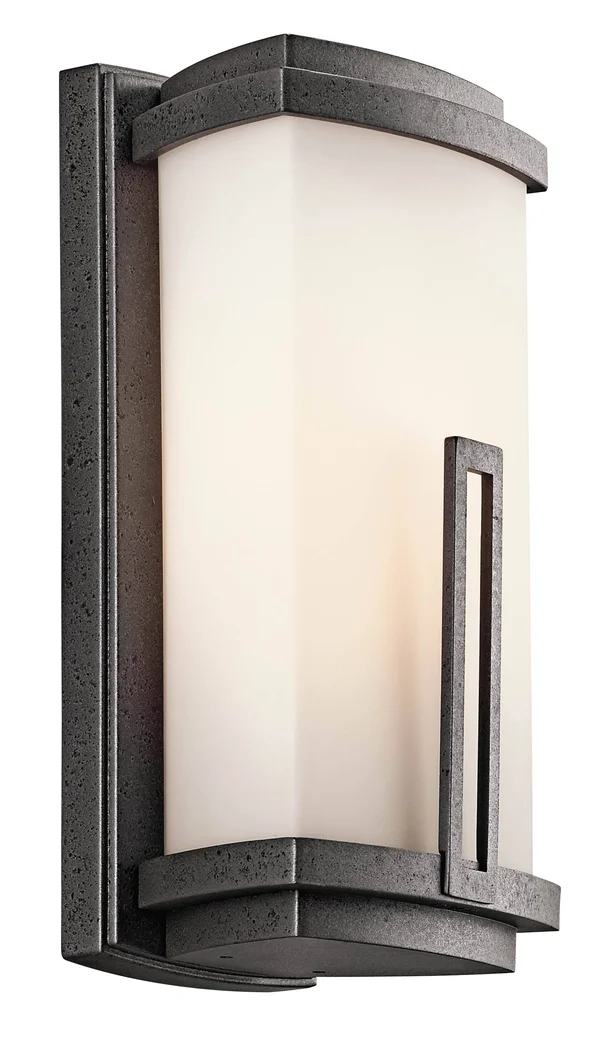 Kichler Leeds Outdoor Wall 1 Light - Anvil Iron - 49110AVI