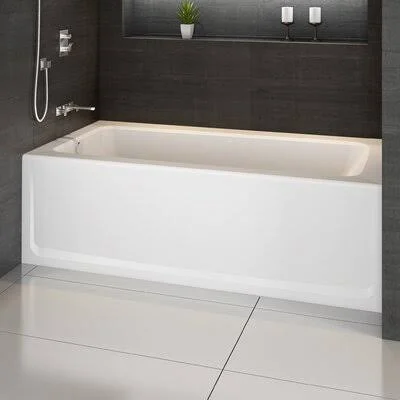 Signature 60x22 x 32x22 Alcove Soaking Acrylic Bathtub Jacuzzi Oyster