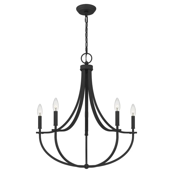 Ashley Harbour ASH4720A1 Nilson 5-Light Matte Black Chandelier