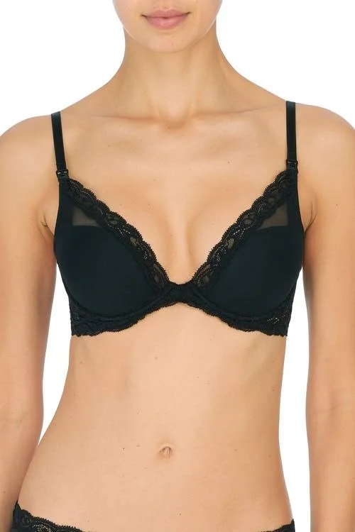 Natori Feathers Maternity Plunge Contour Bra - Womens, 32DDD, Black