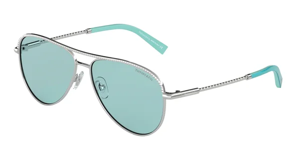 Tiffany & Co TF3062 6136D9 Silver Aviator Sunglasses