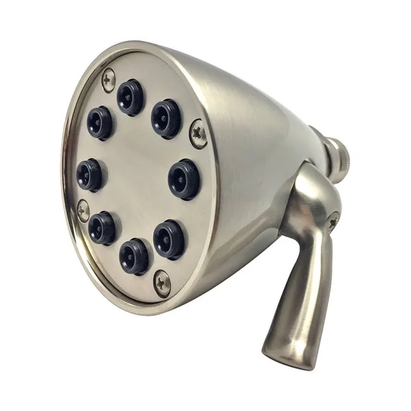 AF Supply - Emory and Bond EB1409BN Brass 2 GPM Fixed Showerhead with 8 Jet Adjustable Spray in Brushed Nickel
