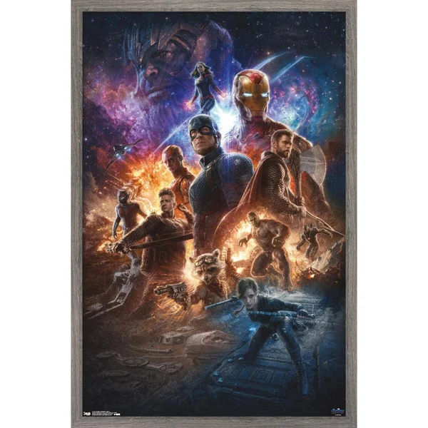 Trends International Marvel Cinematic Universe - Avengers - Endgame - Space Wall Poster 22.375 inch x 34 inch Barnwood Framed Ve