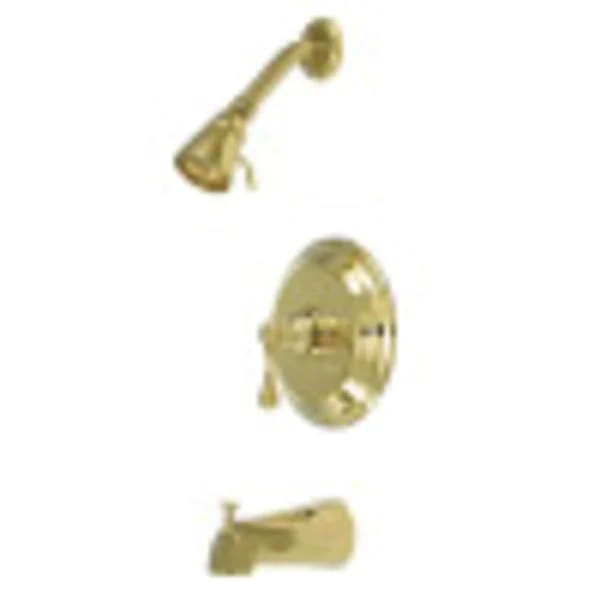 Kingston Brass Gkb2632bl Water Saving Metropolitan Tub & Shower Faucet with Lever Handle - Polished Brass