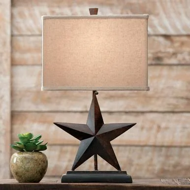 Lone Star Table Lamp - 14x22W x 8x22D x 23x22H - Lone Star Western Decor