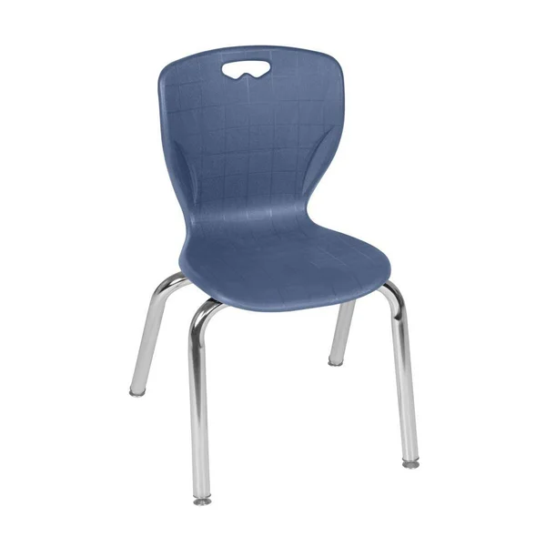Regency Kro 15 in. Navy Blue Stack Chair, Blue/ Chrome