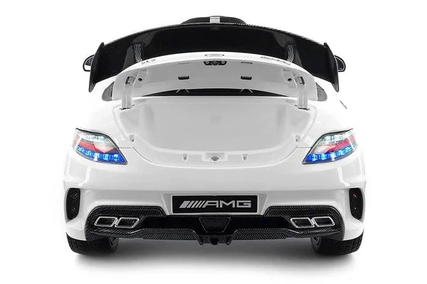 2018 Mercedes SLS AMG 12V Battery Powered Motorized Ride on Toy Car with Built in LCD TV, LED Lights, Leather Seat