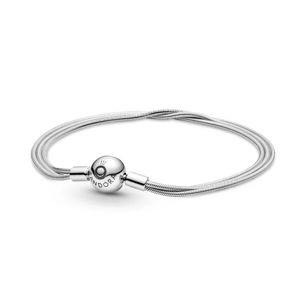 Pandora Moments Multi Snake Chain Bracelet - 599338C00, 19cm, 7.5in