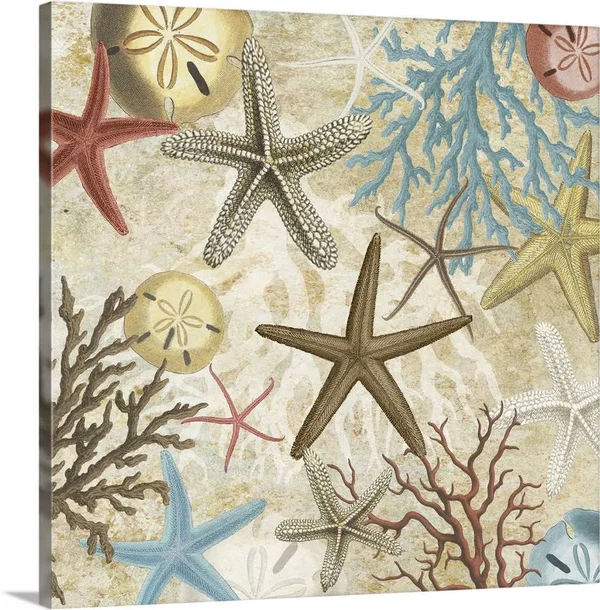 Coral Menagerie II, Large Solid-Faced Canvas Wall Art Print, Great Big Canvas