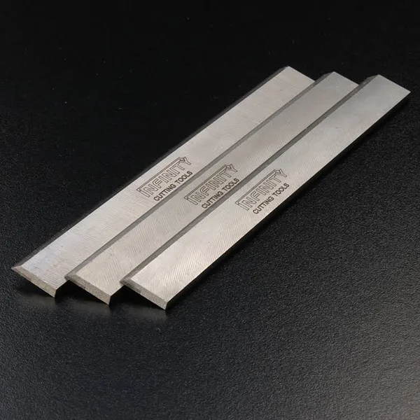 Infinity Tools Carbide Tipped Planer and Jointer Knife Set - Fits Jet, Grizzly G1195, Wilke, Reliant, & Most 12" Imports CPJK-04