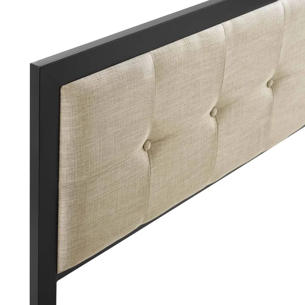 Modway Teagan Tufted Queen Headboard - Black Light Gray