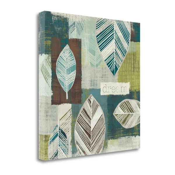 Fine Art Giclee Print on Gallery Wrap Canvas Be Leaves III by Wild Apple Portfolio Green 24x22 x 24x22, Cotton