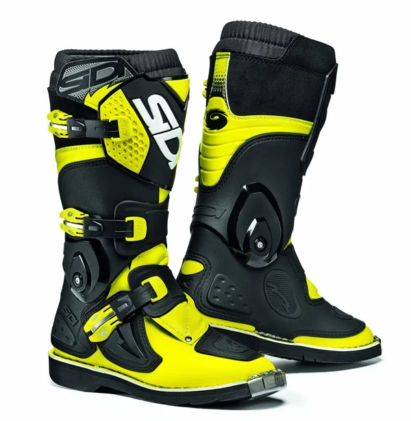 Sidi Flame Kids Motocross Boots, black-yellow, Size 42