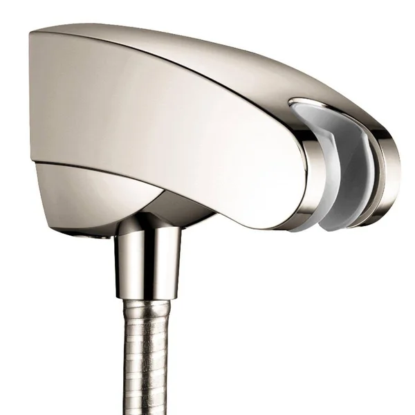 Hansgrohe 27508831 Polished Nickel Porter E Holder with Outlet