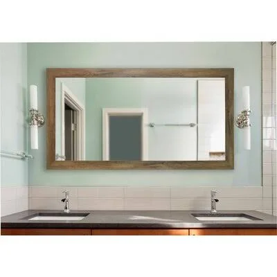Landover Rustic Distressed Bathroom/Vanity Mirror Size: 63.5x22 H x 30.5x22 W - Finish: Brown