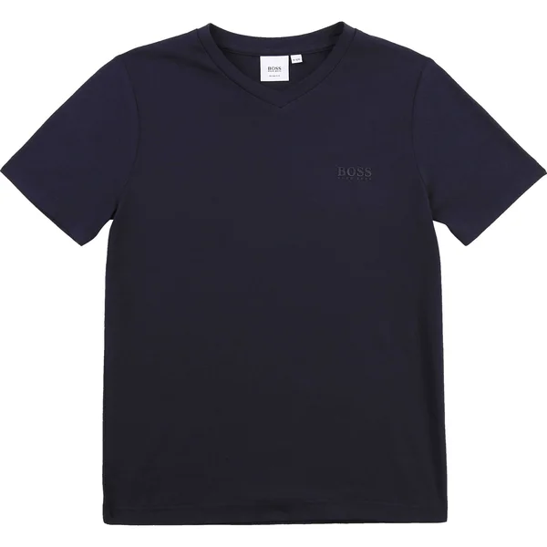 Boss Boys Blue Cotton T-Shirt