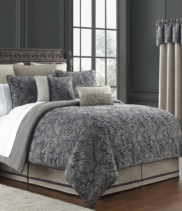 Waterford Danehill Reversible Comforter Set, California King, Blue