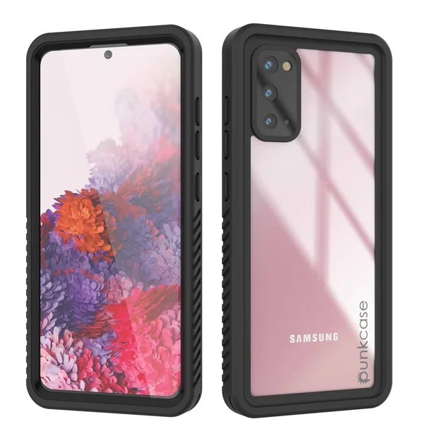 Punkcase Galaxy S20 Water/Shockproof [Extreme Series] with Screen Protector Case [Black] - Black