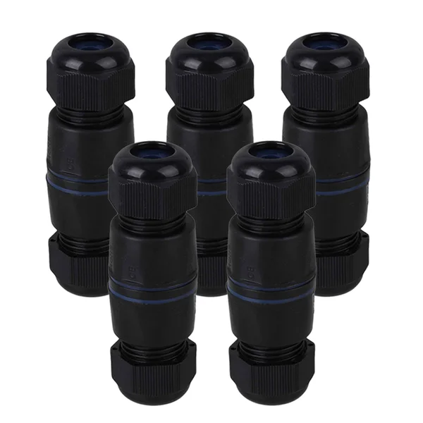 CNBTR RJ45 Coupler Underwater Ethernet LAN IP68 Cable Wire Connector Ion M25 Gland No Shielded Double Cable Use for Outdoor LED
