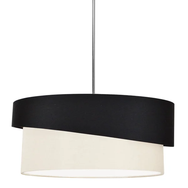 Dainolite JAZ243-PC-797-839 3Lt Jazlynn Pendant, Black/Cream Shade w/ 790 Diff