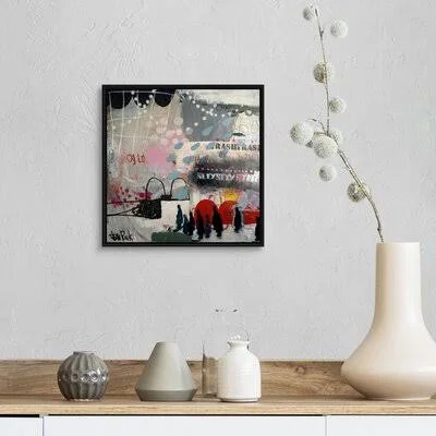 Travel by Punk Sean - Painting Print on Canvas Wrought Studio Format: Black Floater Framed Canvas, Size: 14x22 H x 14x22 W x 1.7