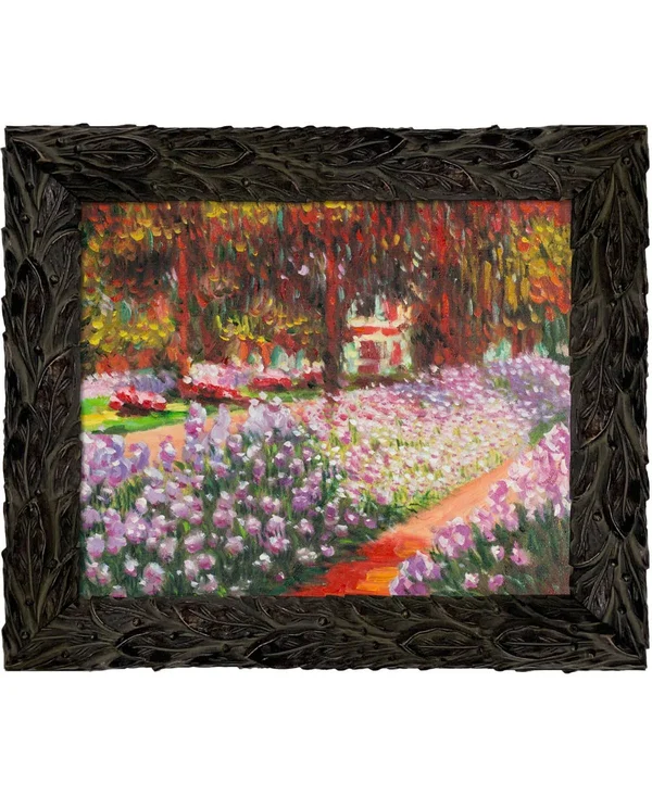 Overstock Art Artist&s Garden at Giverny with Feathered Ebony Frame - 11.24x22 x 13.24x22 in Multi at Nordstrom Rack