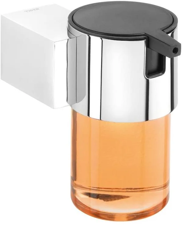 Tiger Soap Dispenser - Metal, Chrome, 11 x 9.3 x 11.5 cm