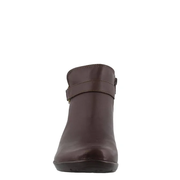 Naturalizer Colette Womens Solid Ankle Booties - Brown Leather