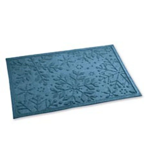 Absorbent Waterhog Snowflake or Merry Christmas Doormat