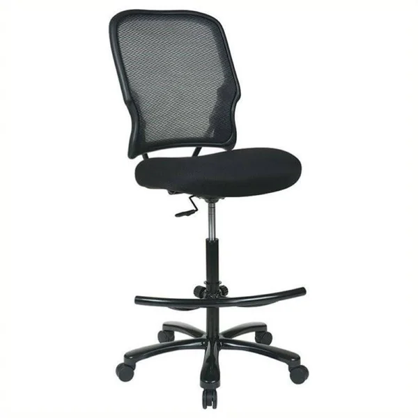 Scranton & Co Grid Back Drafting Chair in Black - SC-472658