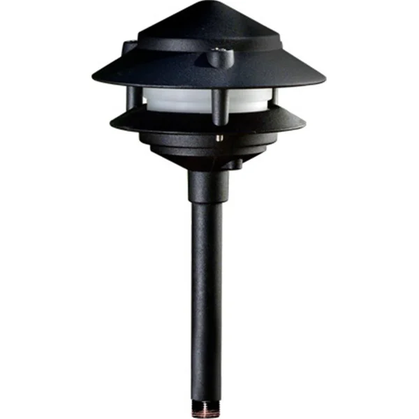Dabmar Lighting LV102S-B Cast Aluminum Two Tier Pagoda Light Black