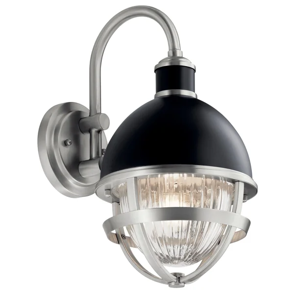 Kichler 59049BK Tollis 1 Light 15 inch Black Outdoor Wall Small