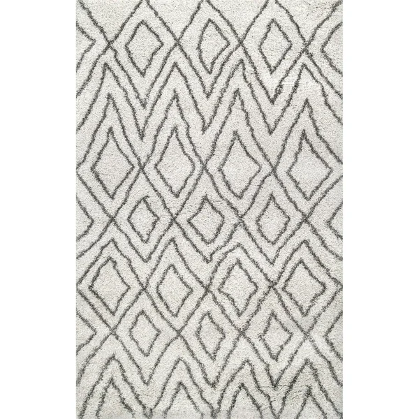 nuLOOM Willette Diamond Shaggy Area Rug - Size: 9& x 12&