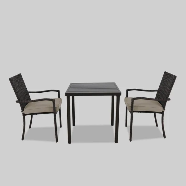 Halsted 3PC Patio Bistro Set Tan - Threshold