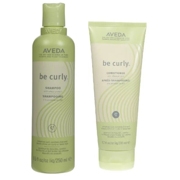 Aveda Be Curly Shampoo (8.5 oz) Conditioner (6.7 oz) Duo